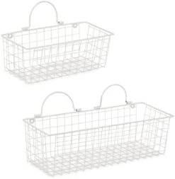 DII Farmhouse Vintage Décor, Wire Wall Basket, Medium, Black, 2 Piece -Songmics Furniture Shop 41RGahsck2L. AC