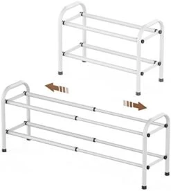 Gonfoam 3-Tier Expandable Shoe Rack,Adjustable Shoe Shelf Storage Organizer Heavy Duty Metal Free Standing Shoe Rack For Entryway Closet Doorway (Black) 20 Gonfoam 3-Tier Expandable Shoe Rack,Adjustable Shoe Shelf Storage Organizer Heavy Duty Metal Free Standing Shoe Rack For Entryway Closet Doorway (Black) -Songmics Furniture Shop 41RH5GywsfL. AC