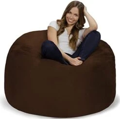 Chill Sack Bean Bag Chair: Giant 4' Memory Foam Furniture Bean Bag - Big Sofa With Soft Micro Fiber Cover - Charcoal -Songmics Furniture Shop 41RM7IuXzeL. AC