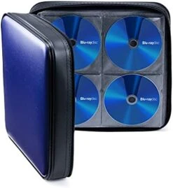 SANWA 160 Capacity CD Case, Large CD Sleeves, Portable DVD VCD Storage Box, Portable Zipper Bag, EVA Protective Blu-ray Wallet With Handle, For Car, Home, Office, Games Disc, Audio Music, Black -Songmics Furniture Shop 41RMJaQakQL. AC