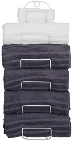 SODUKU Towel Rack Wall Mounted Metal Wine Rack Towel Shelf For Bathroom Black 10 SODUKU Towel Rack Wall Mounted Metal Wine Rack Towel Shelf For Bathroom Black - Image 10