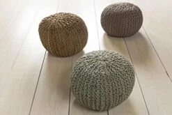 Kaumakani Natural Wicker Jute Round Pouf - Ottoman Style Braided Woven Foot Stool - Natural Fiber Round Cylinder Ottoman - 100% Polybead Fill - Beige, Brown- 19.75" X 16 22 Kaumakani Natural Wicker Jute Round Pouf - Ottoman Style Braided Woven Foot Stool - Natural Fiber Round Cylinder Ottoman - 100% Polybead Fill - Beige, Brown- 19.75" X 16 -Songmics Furniture Shop 41RSb RE8L. AC
