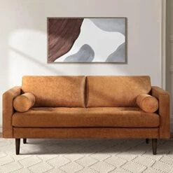 POLY & BARK Napa Lounge Chair In Full-Grain Pure-Aniline Italian Tanned Leather In Cognac Tan -Songmics Furniture Shop 41RT4sgd8GL. AC