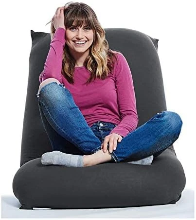 Yogibo Short Bean Bag Chair For Teens, Adults, Plush, Soft Lounge Beanbag For Gaming, Reading, And Relaxing, Removable, Washable Outer Cover, Light Gray 7 Yogibo Short Bean Bag Chair For Teens, Adults, Plush, Soft Lounge Beanbag For Gaming, Reading, And Relaxing, Removable, Washable Outer Cover, Light Gray - Image 7