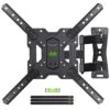 USX MOUNT Full Motion TV Mount, Swivel Articulating Tilt TV Wall Mount For 26-55" LED, OLED, 4K TVs, TV Bracket Wall Mount With VESA 400x400mm Up To 60lbs, Perfect Center Design -XMM006-1