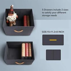 ROMOON Dresser Organizer With 6 Drawers, Fabric Storage Dresser Tower For Bedroom, Hallway, Entryway, Closets - Dark Grey -Songmics Furniture Shop 41Rm4G3ZhnL