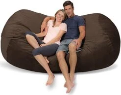 Comfy Sacks Memory Foam Bean Bag Chair, Black Furry -Songmics Furniture Shop 41Rzos LAkL. AC