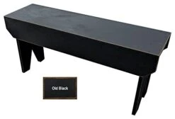 Sawdust City Wooden Bench 3ft Long (Old Black)
