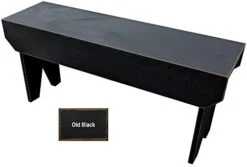 Sawdust City Wooden Bench 3ft Long (Old Black) -Songmics Furniture Shop 41S02lqLFQL. AC