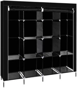 67" Clothes Closet Portable Wardrobe Clothes Storage Rack 12 Shelves 4 Side Pockets Black Closet Organizer With Protective Cover | Perfect For Storage In Your Bedroom MITPATY -Songmics Furniture Shop 41S0WGdeL. AC