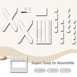 KORVOS Countertop Wine Racks With Glass Holder，4 Bottles Small Wine Rack,High-Density PE Tabletop Wine Bottle Holder For Kitchen, Living Room, Wine Cellar,Bar(White Color) -Songmics Furniture Shop 41S5F61zosL