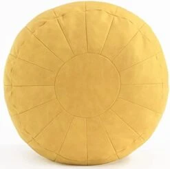 C COMFORTLAND Unstuffed Faux Suede Ottoman Pouf, Round Foot Rest Poof Ottomans, Floor Foot Stool Poufs, Bean Bag Chair Cover With Storage For Living Room, Bedroom, Or Wedding Gifts Yellow 25 C COMFORTLAND Unstuffed Faux Suede Ottoman Pouf, Round Foot Rest Poof Ottomans, Floor Foot Stool Poufs, Bean Bag Chair Cover With Storage For Living Room, Bedroom, Or Wedding Gifts Yellow -Songmics Furniture Shop 41S7n4YnF L. AC