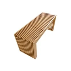 APRTAT Bamboo Dining Bench,Indoor Storage Bench Wood | Kitchen & Living Room Furniture-35.43L X 12.99W X 16.93H In