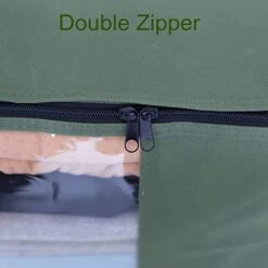 Wismart Large Capacity Zippered Clothes Storage Bags With Plastic Clear Window And Durable Handles Great For Seasonal Storage, Bedding, Blankets ,Foldable With Sturdy Zipper, 4 Pack, Green (Large, Green-4Pack) -Songmics Furniture Shop 41SFE8fsFGL