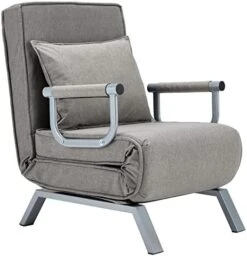 Haddockway Single Person Sofa Bed Sleeper Chair Convertible Chaise Lounge Couch,Folding Sofa Arm Chair With Pillow&5 Position Adjustable Backrest,Upholstered Lazy Bed Leisure Recliner For Home Office -Songmics Furniture Shop 41SIPw6R3jL. AC