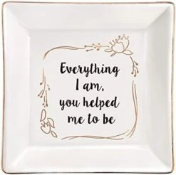 ElegantPark Friends Gifts Friendship Gifts For Women Ring Dish Sister Christmas Birthday Gifts For Friends BFF Square Ceramic Ring Dish Decorative Trinket Jewelry Tray -Songmics Furniture Shop 41SJ2I4BLdL. AC
