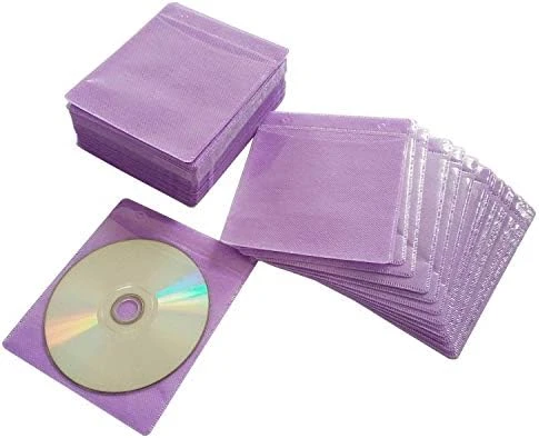 HAPLIVES CD/DVD/BluRay Sleeves,Double-Sided Refill Plastic Sleeve For CD And DVD Storage Binders,100 Pack (Purple) 9 HAPLIVES CD/DVD/BluRay Sleeves,Double-Sided Refill Plastic Sleeve For CD And DVD Storage Binders,100 Pack (Purple) - Image 9