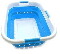 SAMMART 41L Collapsible 3 Handled Plastic Laundry Basket - Foldable Pop Up Storage Container/Organizer - Portable Washing Tub - Space Saving Hamper/Basket (3 Handled Rectangular, Grey/Dark Grey) 21 SAMMART 41L Collapsible 3 Handled Plastic Laundry Basket - Foldable Pop Up Storage Container/Organizer - Portable Washing Tub - Space Saving Hamper/Basket (3 Handled Rectangular, Grey/Dark Grey) -Songmics Furniture Shop 41SUx9MD2jL. AC