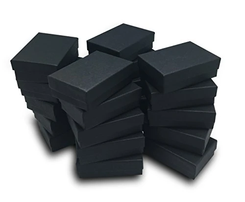 The Display Guys – Cardboard Jewelry Boxes With Cotton – 100 Pack – Matte Black – #32 (3 1/4" X 2 1/4" X 1") 5 The Display Guys – Cardboard Jewelry Boxes With Cotton – 100 Pack – Matte Black – #32 (3 1/4" X 2 1/4" X 1") - Image 5