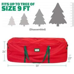 HOLDN’ STORAGE Christmas Tree Bag Heavy Duty 600D Oxford - Christmas Tree Bags Storage Fits Up To 9Ft, Waterproof Storage Bags With Reinforced Handles & Zipper. -Songmics Furniture Shop 41Si25HqZOL
