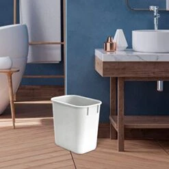 Acrimet Wastebasket Bin 13QT (Plastic) (White Color) (Set Of 4) -Songmics Furniture Shop 41Slb2knyoL