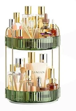 Devokimi Bathroom Organizer Countertop, Rotating Makeup Organizer For Vanity, 3 Tier Under Sink Organizer, Vanity Tray Shelf For Cosmetic, Skin Care, Perfume (Clear) -Songmics Furniture Shop 41So53OBulL. AC