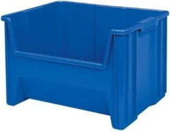 Akro-Mils 13017 Stack-N-Store Heavy Duty Stackable Open Front Plastic Storage Container Bin & 13014 Stack-N-Store Heavy Duty Stackable Open Front Plastic Storage Container Bin, Blue, (4-Pack) -Songmics Furniture Shop 41SvBvXS9UL. AC