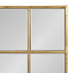 Kate And Laurel Denault Traditional Framed Windowpane Mirror, 24 X 36 Gold Leaf Finish -Songmics Furniture Shop 41T6bklr2qL