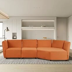 Melpomene Modular Sectional Sofa, Modern Minimalist 109" L-Shape 2 PC Free Combination Upholstered Sleeper Sofa Couch,White 19 Melpomene Modular Sectional Sofa, Modern Minimalist 109" L-Shape 2 PC Free Combination Upholstered Sleeper Sofa Couch,White -Songmics Furniture Shop 41TGKGCgZyL. AC