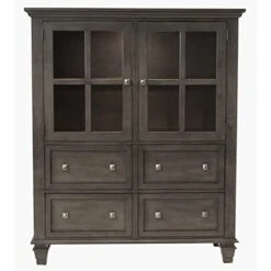 Sunset Trading Shades Of Gray Large 4-Drawer Wood Lighted China Cabinet In Gray 7 Sunset Trading Shades Of Gray Large 4-Drawer Wood Lighted China Cabinet In Gray -Songmics Furniture Shop 41TJW1855GL