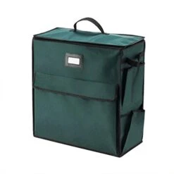 Elf Stor (Green) Gift Bag Organizer-20” Storage Tote With 4 Pockets For Wrap, Tissue Paper, Ribbon, Boxes & Cards-Christmas, Birthday, All Occasion Casion, 1 Count (Pack Of 1)