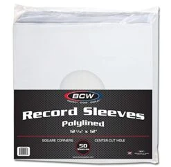 50 BCW 12" Paper & Plastic Polylined Record Inner Sleeves For LP Vinyl Record Albums