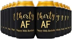 Crisky Forty Can Cooler, 40th Birthday Decorations Beer Sleeve Party Favor, Can Covers With Insulated Covers, 12-Ounce Neoprene Coolers For Soda, Beer, Can Beverage, 12 Black Gold -Songmics Furniture Shop 41TZn5rqrwL. AC