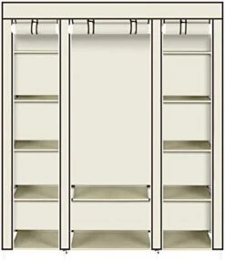 69" Portable Clothes Closet Wardrobe Storage Organizer With Non-Woven Fabric Quick And Easy To Assemble Extra Strong And Durable Black Closet Organizer With Protective Cover MITPATY -Songmics Furniture Shop 41TvDn8CrDL. AC