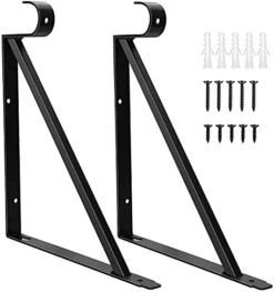 SUNGROOCloset Rod Brackets Holder Heavy Duty Support Bracket Black Closet Shelf Bracket With Rod Support Great For Both Shelf Storage And Closet Rod 2 Pack 4 Pack (2 Pack) 12 SUNGROOCloset Rod Brackets Holder Heavy Duty Support Bracket Black Closet Shelf Bracket With Rod Support Great For Both Shelf Storage And Closet Rod 2 Pack 4 Pack (2 Pack) -Songmics Furniture Shop 41TxVkZioPL. AC