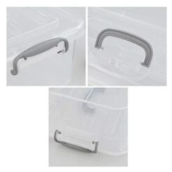 Nesmilers 2 Packs Storage Bin With Lid, 8 Liter Plastic Box Set 7 Nesmilers 2 Packs Storage Bin With Lid, 8 Liter Plastic Box Set -Songmics Furniture Shop 41U7XJoKxvL