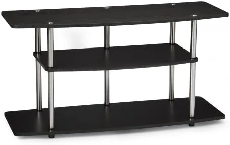 Convenience Concepts Designs2Go No Tools 46 Inch 3 Tier Wide TV Stand, Black 4 Convenience Concepts Designs2Go No Tools 46 Inch 3 Tier Wide TV Stand, Black - Image 4