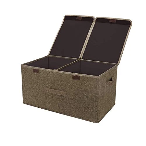 TEmkin Storage Box Collapsible Linen Fabric Clothing Basket Bins Toy Box Organizer Storage Box Organizer Storage Organizer 1 TEmkin Storage Box Collapsible Linen Fabric Clothing Basket Bins Toy Box Organizer Storage Box Organizer Storage Organizer