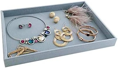 Svea Display Large Grey Premium Quality Velvet Glasses Tray Display Storage With Rearrangeable Compartments Stackable Jewelry Organizer 10 Svea Display Large Grey Premium Quality Velvet Glasses Tray Display Storage With Rearrangeable Compartments Stackable Jewelry Organizer - Image 10