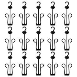 LIOOBO Pack Of 15 Shoe Display Hook Shoes Drying Rack Plastic Shoes Hanger For Shop Home Supermarket Mall Black
