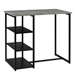 Dorel Living Farley 3-Piece Pub Set With Faux Concrete Top, Gray / Black 9 Dorel Living Farley 3-Piece Pub Set With Faux Concrete Top, Gray / Black -Songmics Furniture Shop 41UHyksBD5L