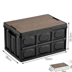 RASHIV Outdoor Folding Box Storage Box Storage Box Outdoor Camping Camping Storage Box Folding Box Finishing Box Home Storage (Green)