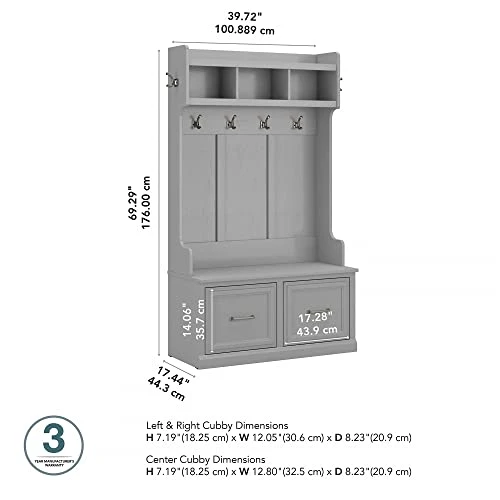 Bush Furniture Woodland Dining Room Set, 40W, Cape Cod Gray 4 Bush Furniture Woodland Dining Room Set, 40W, Cape Cod Gray - Image 4