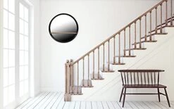 Creative Co-Op Metal & Wood Wall Mirror With Shelf, 24", Black -Songmics Furniture Shop 41UKCtruztL