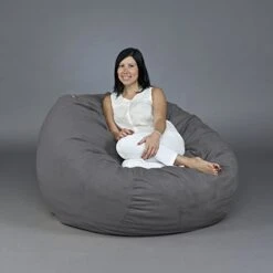 FUGU Bean Bag Chair, Premium Foam Filled 4 XL, Protective Liner Plus Removable Machine Wash Grey Cover -Songmics Furniture Shop 41UMKySNAPL