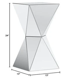 Baxton Studio Rebecca Contemporary Multi-Faceted Mirrored Side Table -Songmics Furniture Shop 41UWORwRqgL