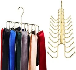 Belt Tie Rack Hanger Removable Metal Hanger With Hooks Shawls Belt Towels Holder Organizer Storage Rack Space Saving, 20 Hooks, 12 X 4 X 3 Inch (Silver, 2) 11 Belt Tie Rack Hanger Removable Metal Hanger With Hooks Shawls Belt Towels Holder Organizer Storage Rack Space Saving, 20 Hooks, 12 X 4 X 3 Inch (Silver, 2) -Songmics Furniture Shop 41UXJaFjx4L. AC