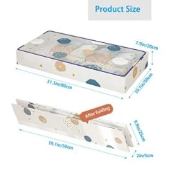TheElves Under Bed Storage With Lid, 2 Pack Foldable Underbed Storage Containers PVC,Under Bed Storage Drawer For Clothes Books Toys Shoes Pillows-80L -Songmics Furniture Shop 41UhZChZHgL