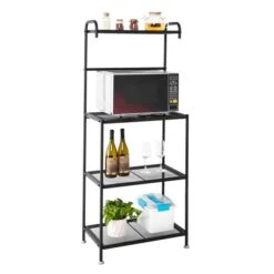 Coffee Bar Table Kitchen Storage Shelf Rack, Industrial Microwave Oven Stand With Shelf, Kitchen Utility Storage Shelf, Coffee Station, Bakers Racks For Kitchens With Storage 59.69x35.56x144.78CM -Songmics Furniture Shop 41UhwUtCBrL