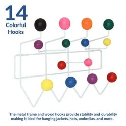 Modway Gumball Mid-Century Wall-Mounted Coat Rack In Multicolored -Songmics Furniture Shop 41UlyvpCmlL